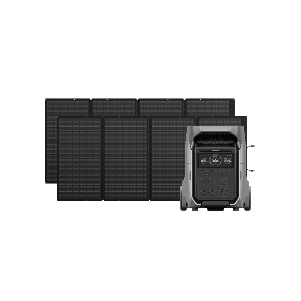 EcoFlow DELTA Pro 3 with 4 x 220W Solar Panel - Livestream Flash Sale